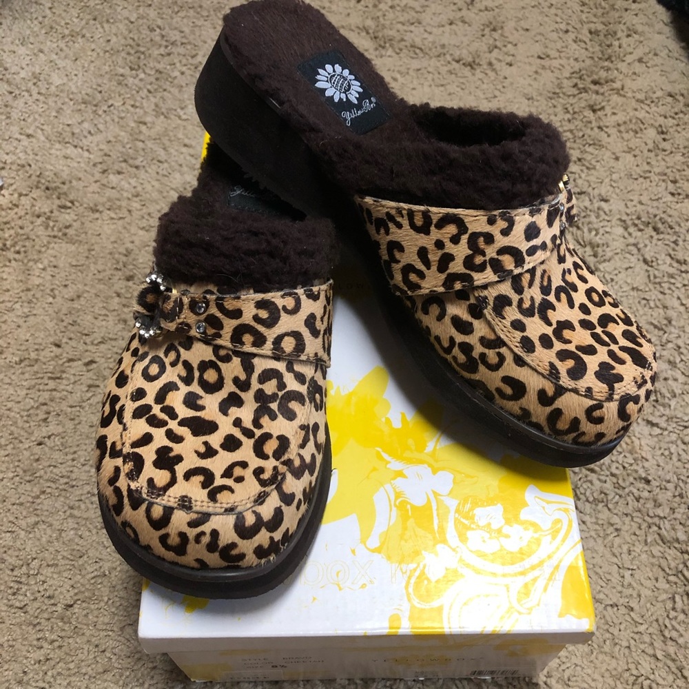Cheetah print Bravo clog by Yellow Box